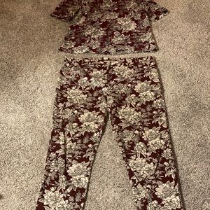 ASOS Deep Burgundy Pants Set